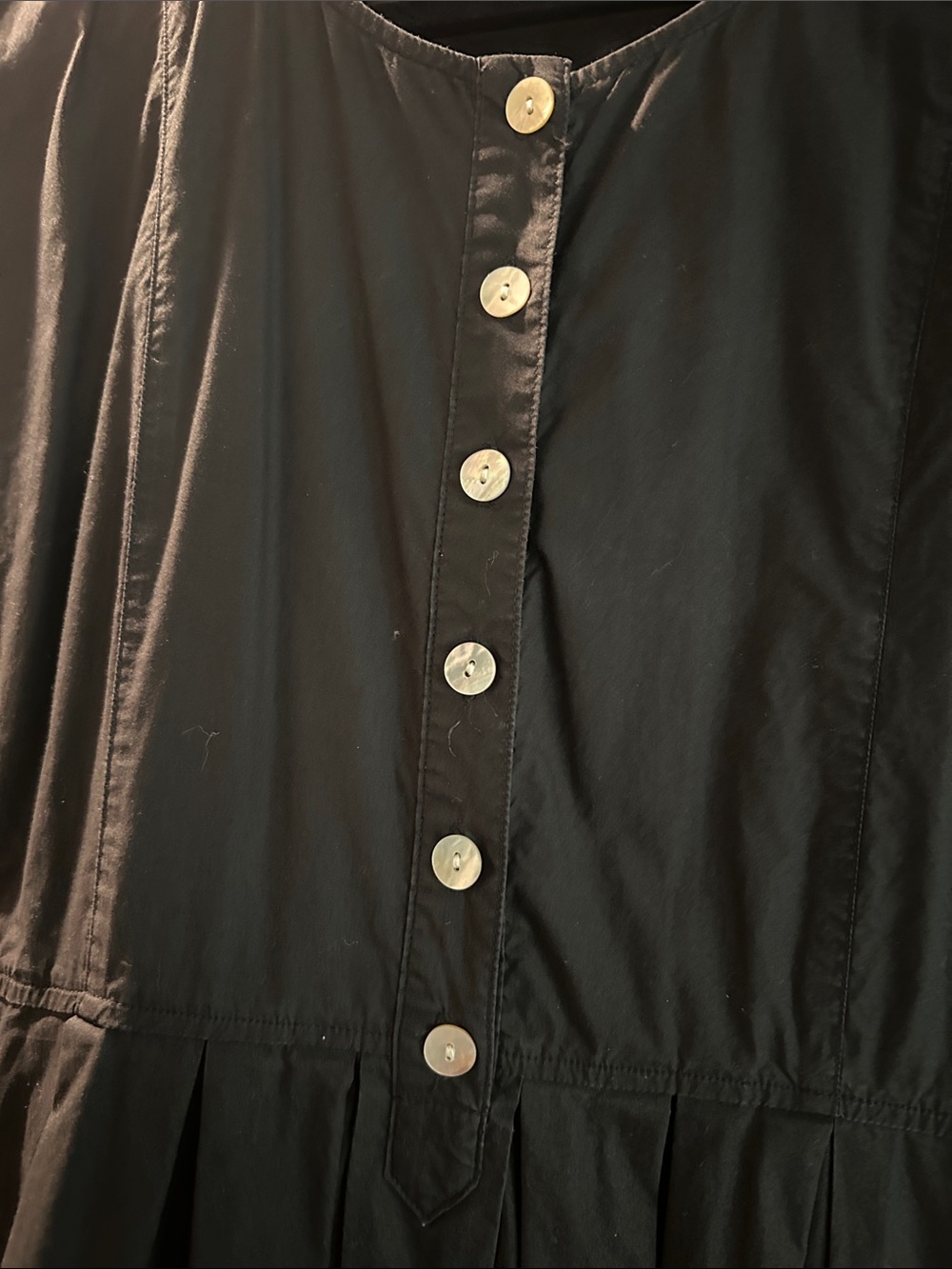 Madewell Black Button-Front Midi Dress - Picture 3 of 3